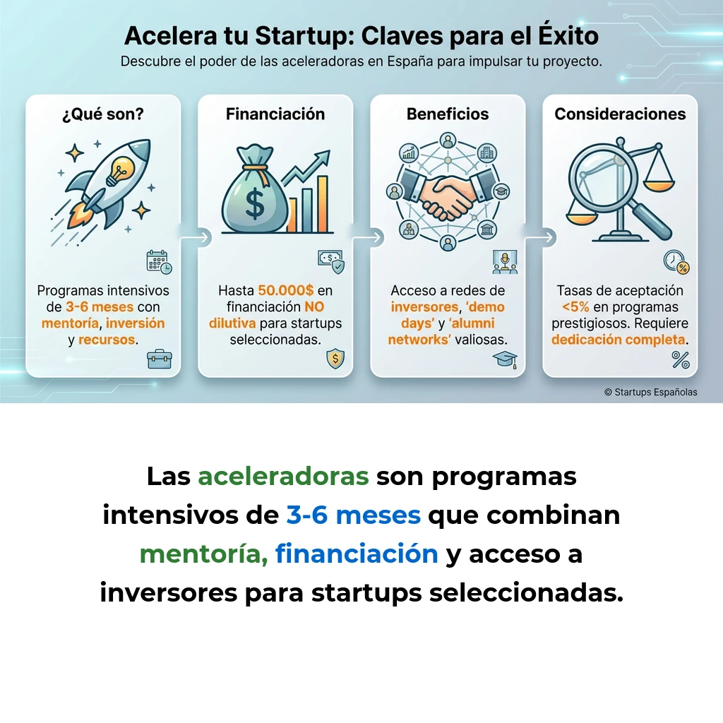 Aceleradoras de startups: programas intensivos para impulsar el crecimiento empresarial - Cómo funcionan estos programas de 3-6 meses que combinan mentoría, financiación y acceso a inversores - Carousel Image