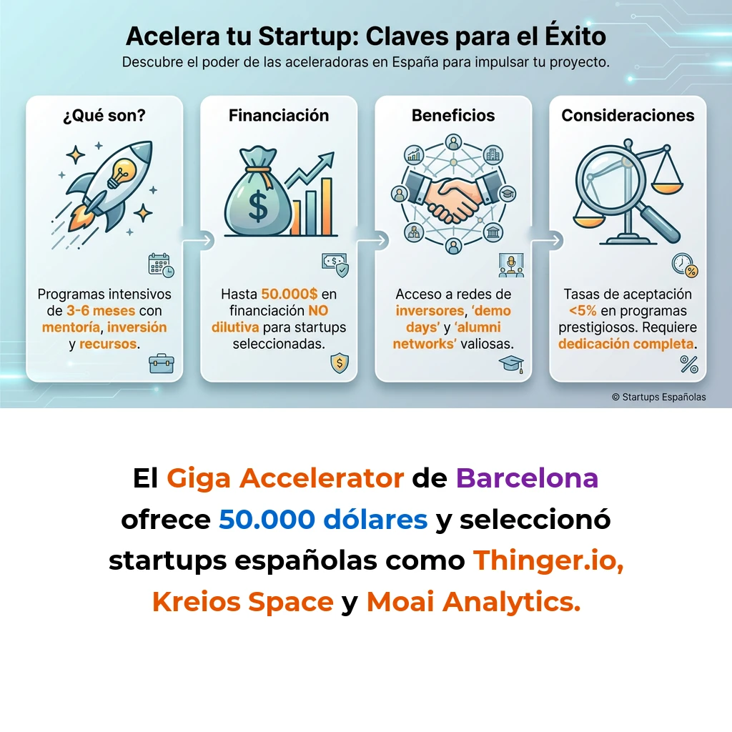 Aceleradoras de startups: programas intensivos para impulsar el crecimiento empresarial - Cómo funcionan estos programas de 3-6 meses que combinan mentoría, financiación y acceso a inversores - Carousel Image