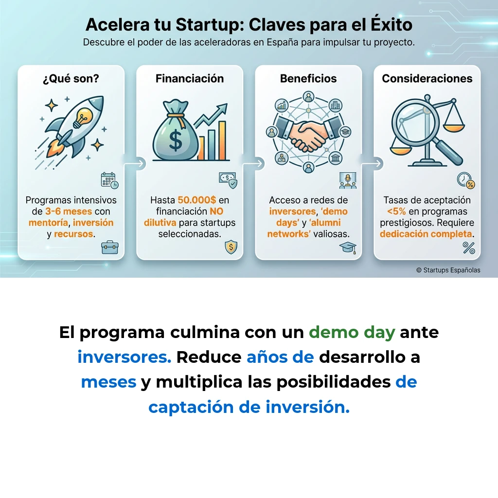 Aceleradoras de startups: programas intensivos para impulsar el crecimiento empresarial - Cómo funcionan estos programas de 3-6 meses que combinan mentoría, financiación y acceso a inversores - Carousel Image