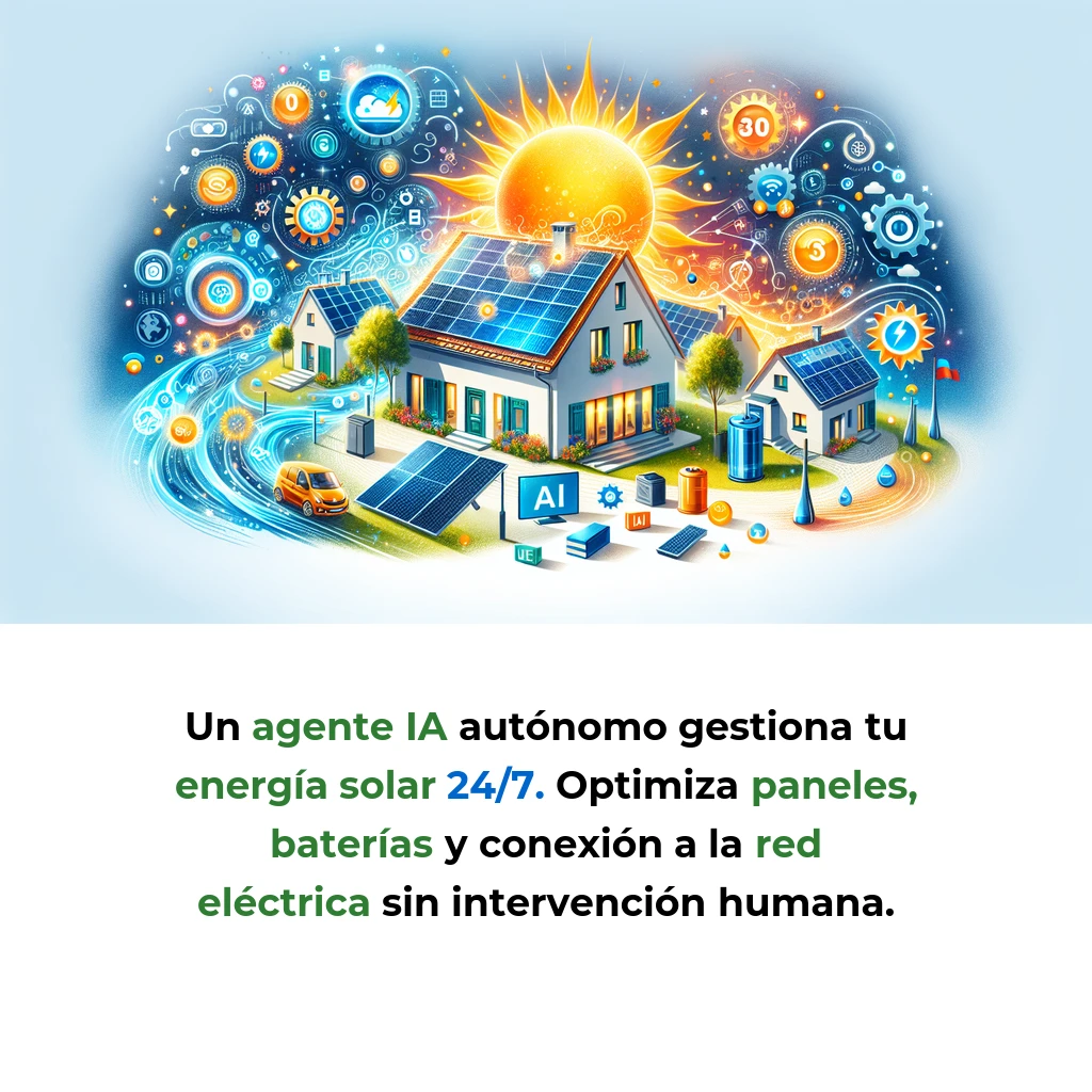 Idea de AI Agent: Agente IA que Optimiza Tu Energía Solar y Reduce la Factura un 30% - Un asistente autónomo que gestiona paneles solares, baterías y red eléctrica para maximizar ahorros en hogares europeos - Carousel Image