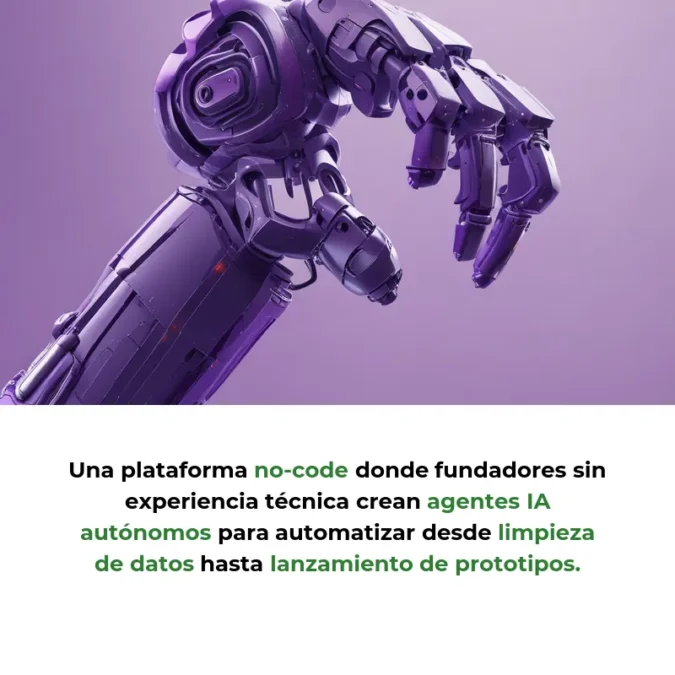 Idea SaaS: Agentes IA Autónomos No-Code para Startups que Automatizan Desarrollo de Productos - Plataforma visual que permite crear robots de IA sin programar para automatizar desde limpieza de datos hasta despliegue de prototipos - Carousel Image