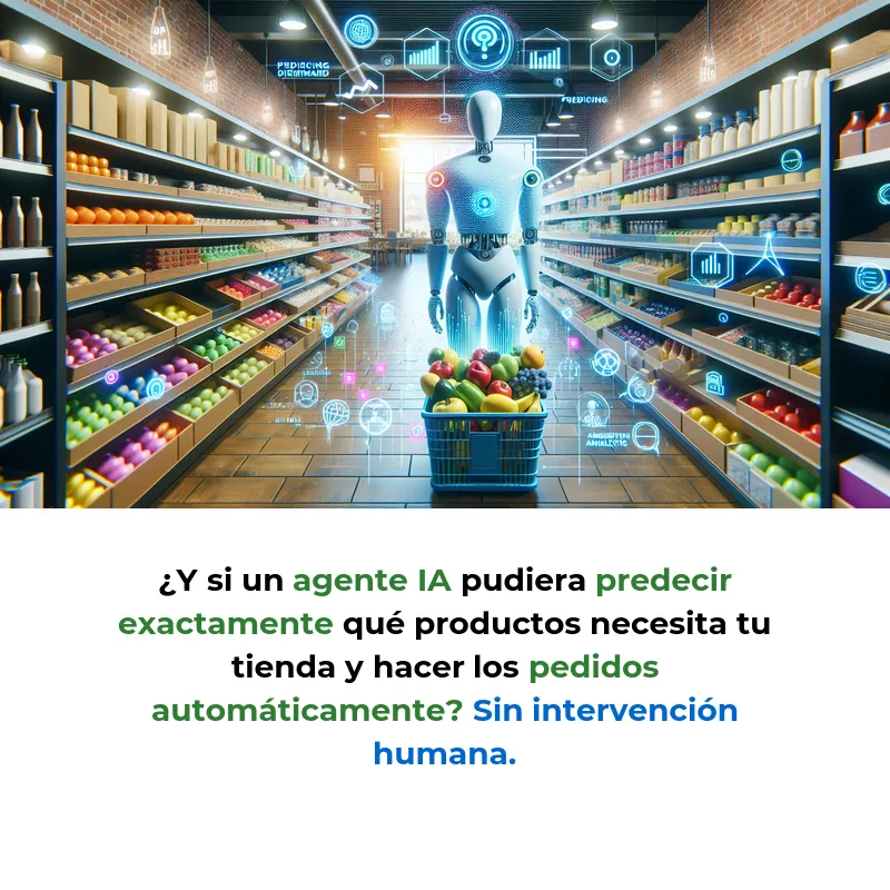 Idea de AI Agent: Un Agente IA que Gestiona el Inventario de Supermercados Automáticamente - Cómo la inteligencia artificial podría predecir demanda y hacer pedidos sin intervención humana en retail - Carousel Image