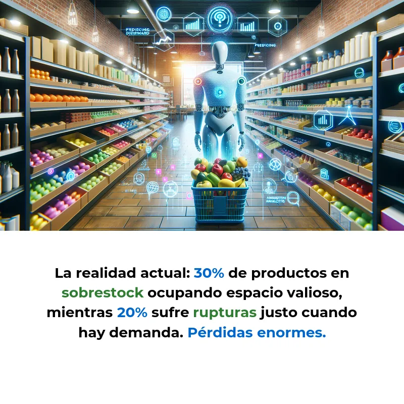 Idea de AI Agent: Un Agente IA que Gestiona el Inventario de Supermercados Automáticamente - Cómo la inteligencia artificial podría predecir demanda y hacer pedidos sin intervención humana en retail - Carousel Image