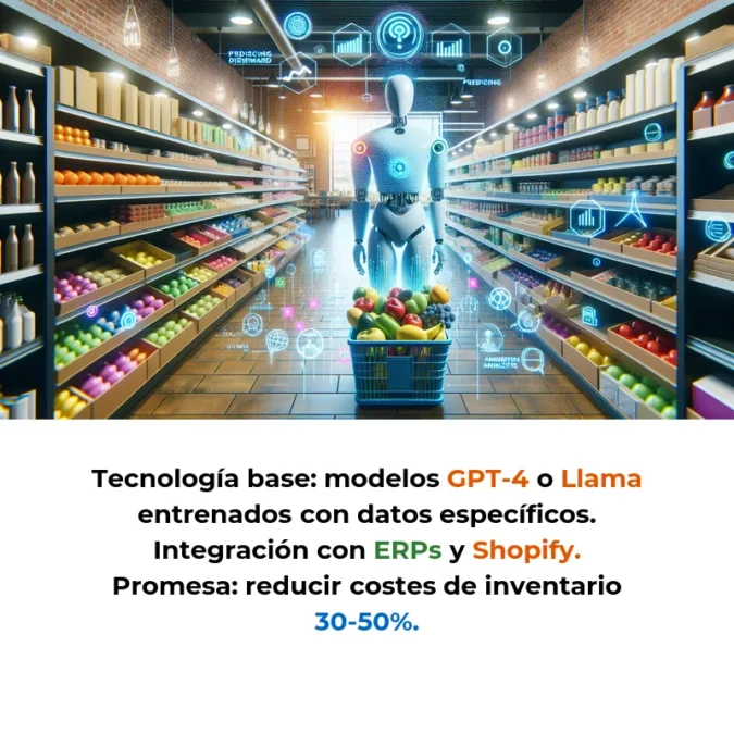 Idea de AI Agent: Un Agente IA que Gestiona el Inventario de Supermercados Automáticamente - Cómo la inteligencia artificial podría predecir demanda y hacer pedidos sin intervención humana en retail - Carousel Image