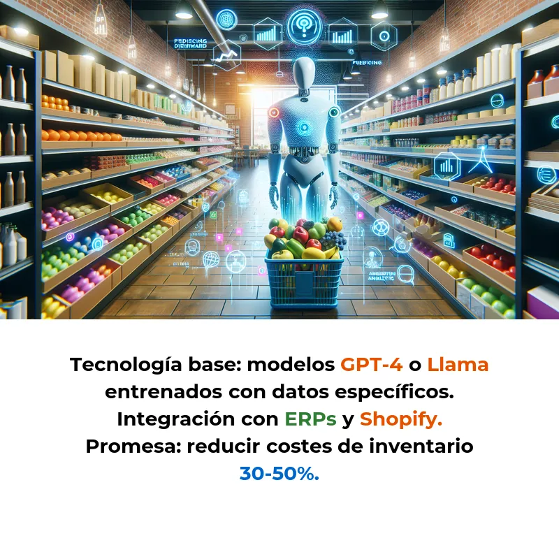 Idea de AI Agent: Un Agente IA que Gestiona el Inventario de Supermercados Automáticamente - Cómo la inteligencia artificial podría predecir demanda y hacer pedidos sin intervención humana en retail - Carousel Image