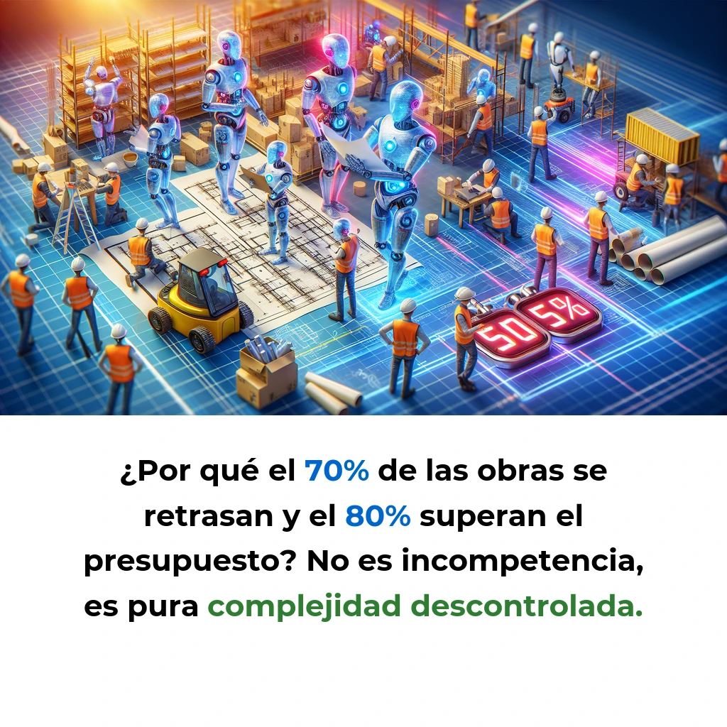 Idea de AI Agent: Sistema Multi-Agente para Gestión Autónoma de Obras de Construcción - Agentes IA especializados que coordinan logística, seguridad y presupuestos en tiempo real para reducir retrasos hasta un 50% - Carousel Image