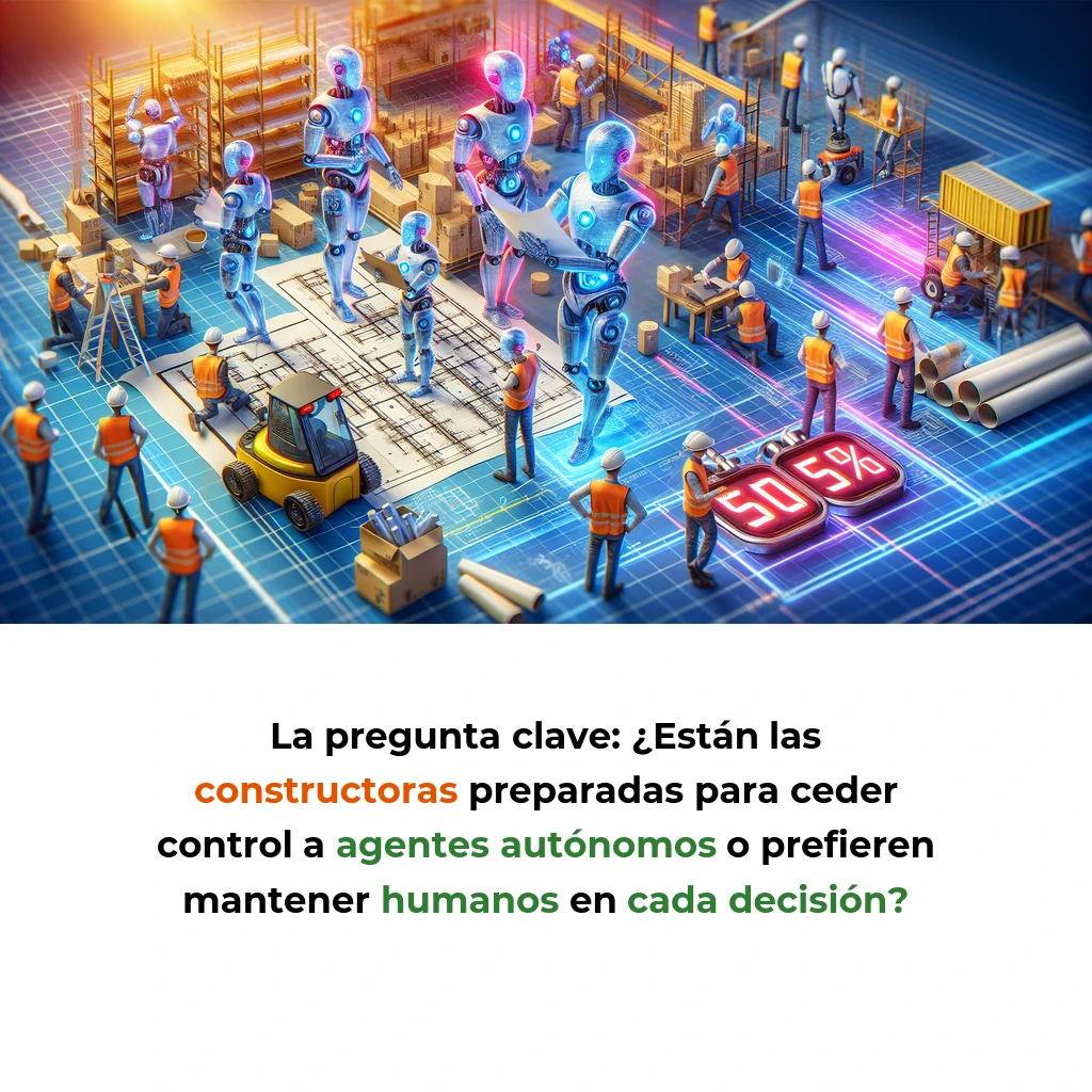 Idea de AI Agent: Sistema Multi-Agente para Gestión Autónoma de Obras de Construcción - Agentes IA especializados que coordinan logística, seguridad y presupuestos en tiempo real para reducir retrasos hasta un 50% - Carousel Image