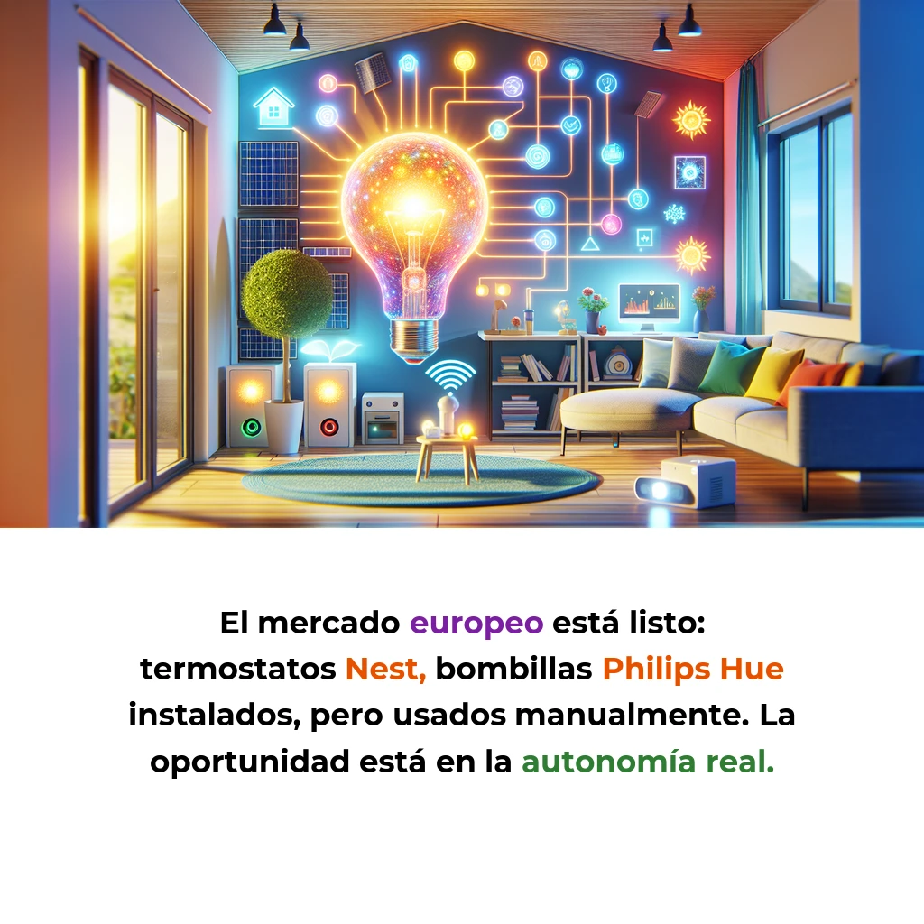 Idea de AI Agent: Optimizador Autónomo de Energía para Hogares Inteligentes - Un agente de IA que aprende tus patrones de consumo y controla dispositivos IoT para reducir tu factura eléctrica hasta un 30% - Carousel Image