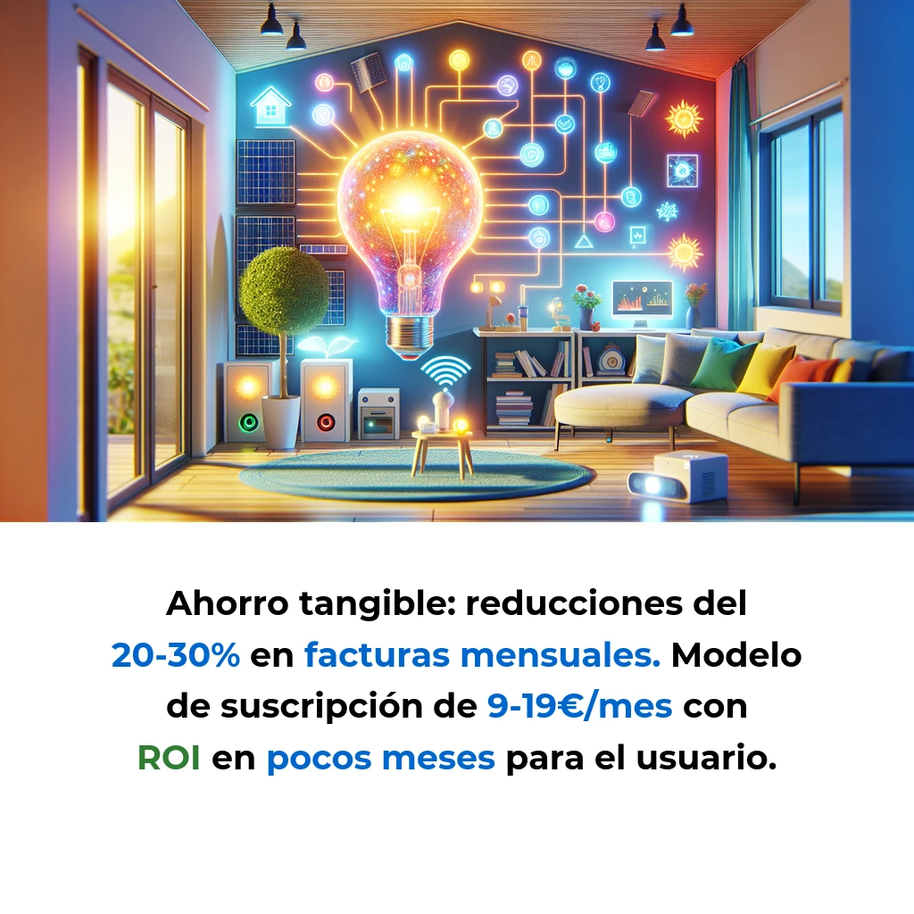 Idea de AI Agent: Optimizador Autónomo de Energía para Hogares Inteligentes - Un agente de IA que aprende tus patrones de consumo y controla dispositivos IoT para reducir tu factura eléctrica hasta un 30% - Carousel Image