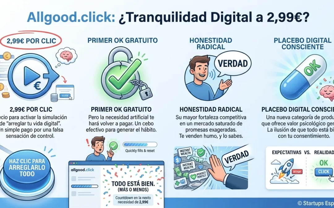allgood.click: El Micro-SaaS Europeo que Cobra por el Efecto Placebo Digital (Y Es la Parodia Perfecta de la Cultura Startup) - allgood.click, micro-SaaS europeo, placebo digital, startup satírica, bienestar digital, modelo suscripción, crítica tecnológica, innovación conceptual