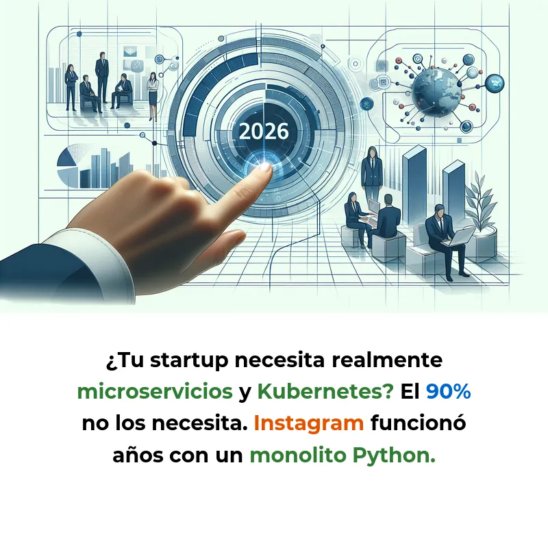 Cómo elegir el tech stack perfecto para tu startup en 2026 - Guía definitiva para seleccionar tecnologías que escalen sin complejidad innecesaria - Carousel Image