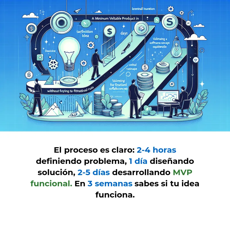 De idea a MVP en días: cómo validar tu software sin arruinarte - Descubre cómo crear un prototipo funcional rápidamente y validar tu idea de negocio - Carousel Image