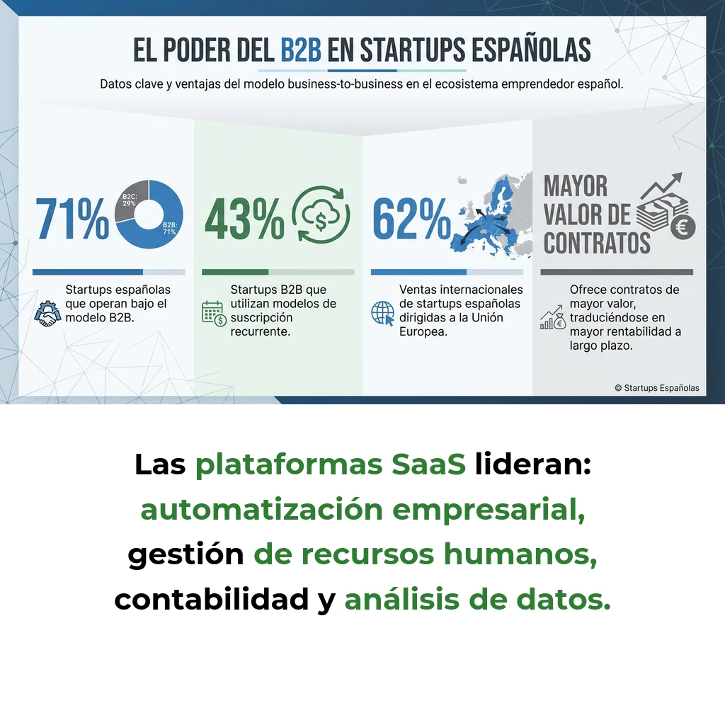 B2B: El Modelo de Negocio que Representa el 71% de las Startups - Análisis del modelo Business to Business en el ecosistema startup español - Carousel Image
