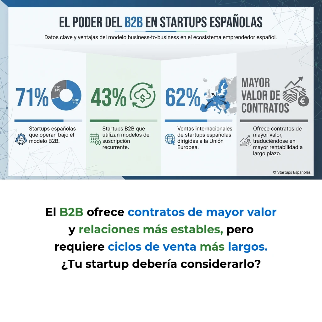 B2B: El Modelo de Negocio que Representa el 71% de las Startups - Análisis del modelo Business to Business en el ecosistema startup español - Carousel Image