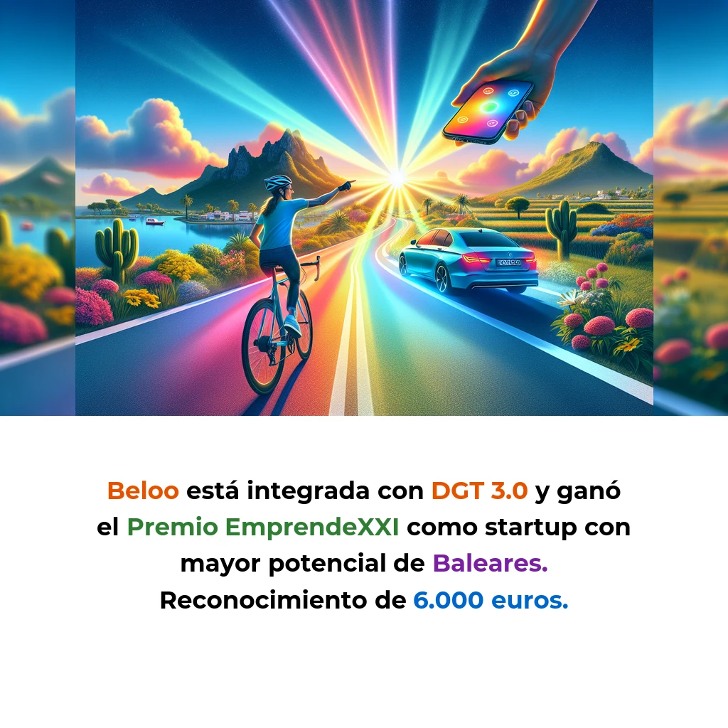 Beloo: La startup balear que convierte tu móvil en un sistema de seguridad para ciclistas - Una app gratuita que alerta a los coches de tu presencia antes de que te vean - Carousel Image