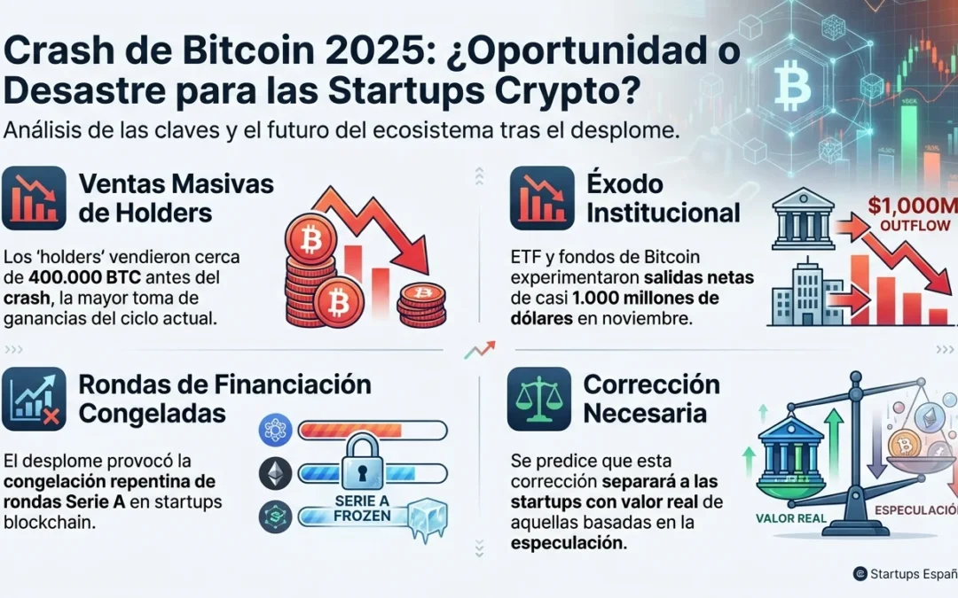 Crash de Bitcoin Diciembre 2025: Por Qué Este Desplome Era Inevitable y Qué Significa Para las Startups Crypto - crash bitcoin 2025, desplome bitcoin diciembre, startups crypto financiación, corrección bitcoin startup, mercado criptomonedas análisis, venture capital crypto, blockchain funding crisis
