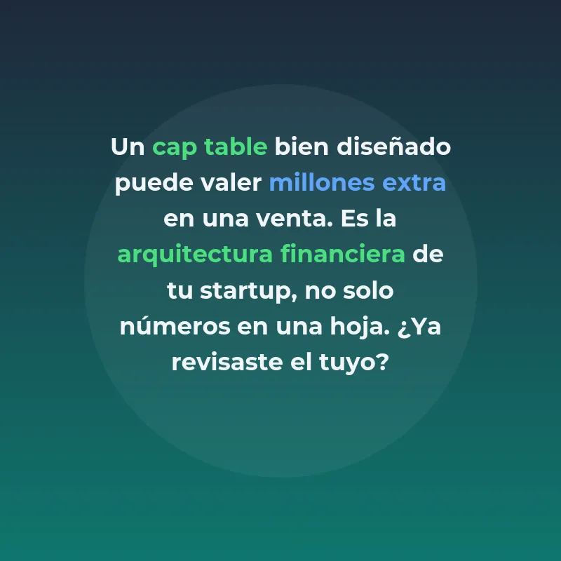 Cap Table: La Radiografía del Poder y Valor en Startups - Cómo la estructura de propiedad determina el éxito o fracaso de una empresa - Carousel Image