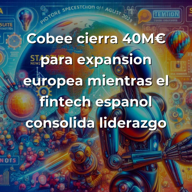 Startup News 2025-08-01: Cobee levanta 40M€, Good Job Games Serie A de 60M$ y China acelera en robótica humanoide - España brilla con Cobee, Zeleros e Innitius mientras Europa y Asia intensifican la competencia en IA, ciberseguridad y gaming - Carousel Image