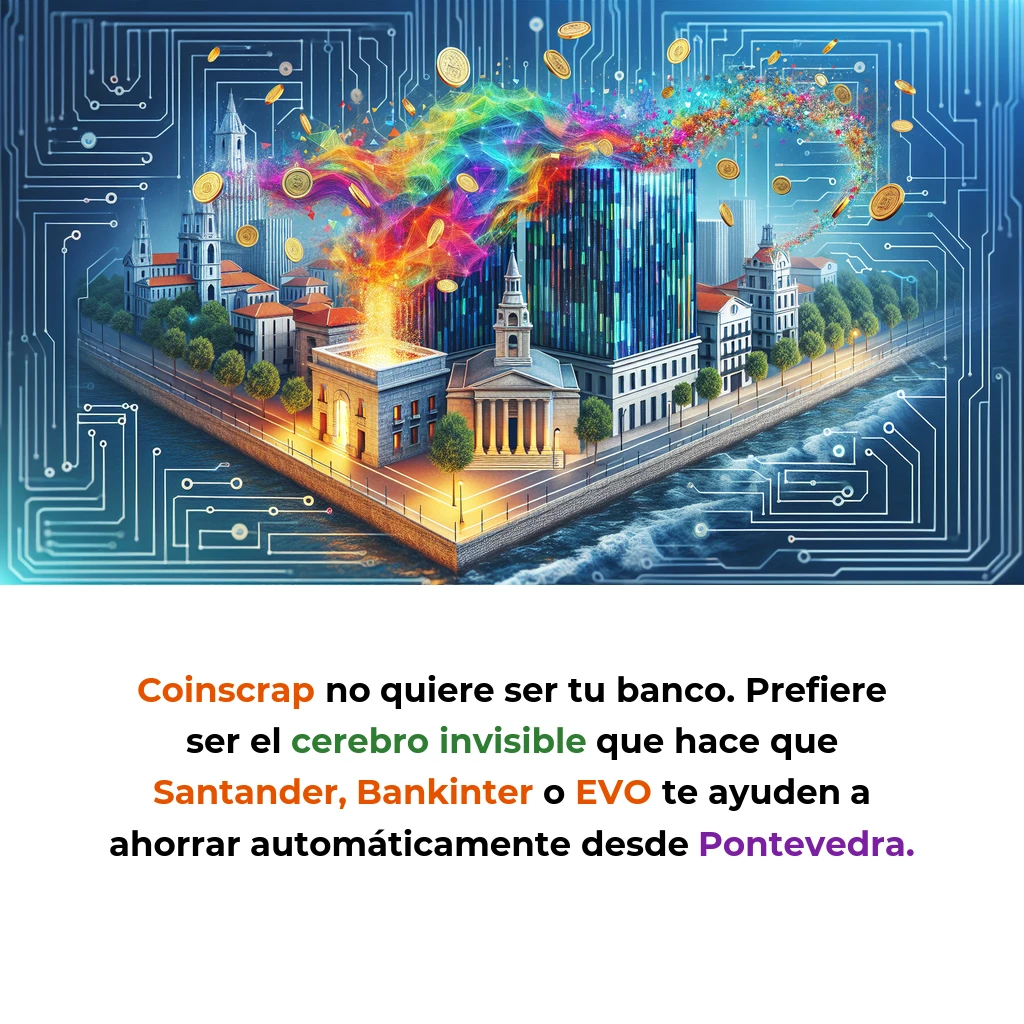 Coinscrap: La fintech gallega que hace que tu banco te ayude a ahorrar con IA - Desde Pontevedra, esta startup procesa 40 millones de transacciones diarias para convertir tus gastos en ahorro automático - Carousel Image