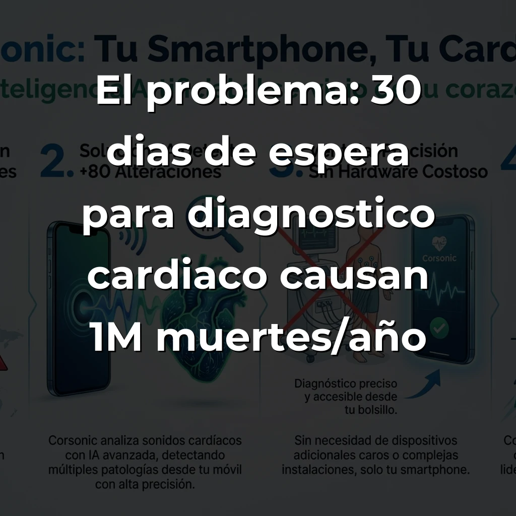 Corsonic: La startup murciana que convierte tu smartphone en un cardiólogo experto con inteligencia artificial - Desde Murcia, Corsonic desarrolla IA capaz de detectar 80 patologías cardíacas con un smartphone, resolviendo un problema que mata: la espera de 30 días para diagnóstico cardiológico - Carousel Image