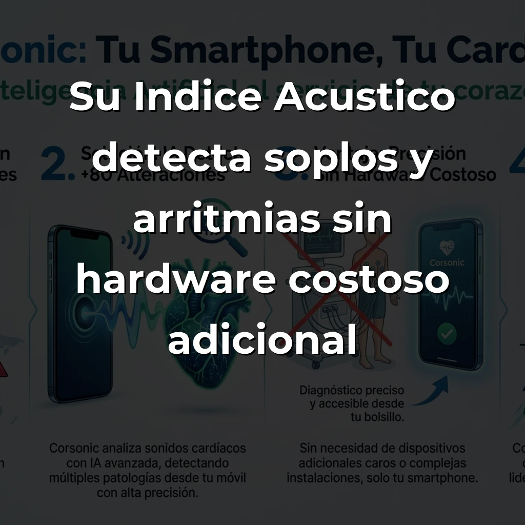 Corsonic: La startup murciana que convierte tu smartphone en un cardiólogo experto con inteligencia artificial - Desde Murcia, Corsonic desarrolla IA capaz de detectar 80 patologías cardíacas con un smartphone, resolviendo un problema que mata: la espera de 30 días para diagnóstico cardiológico - Carousel Image