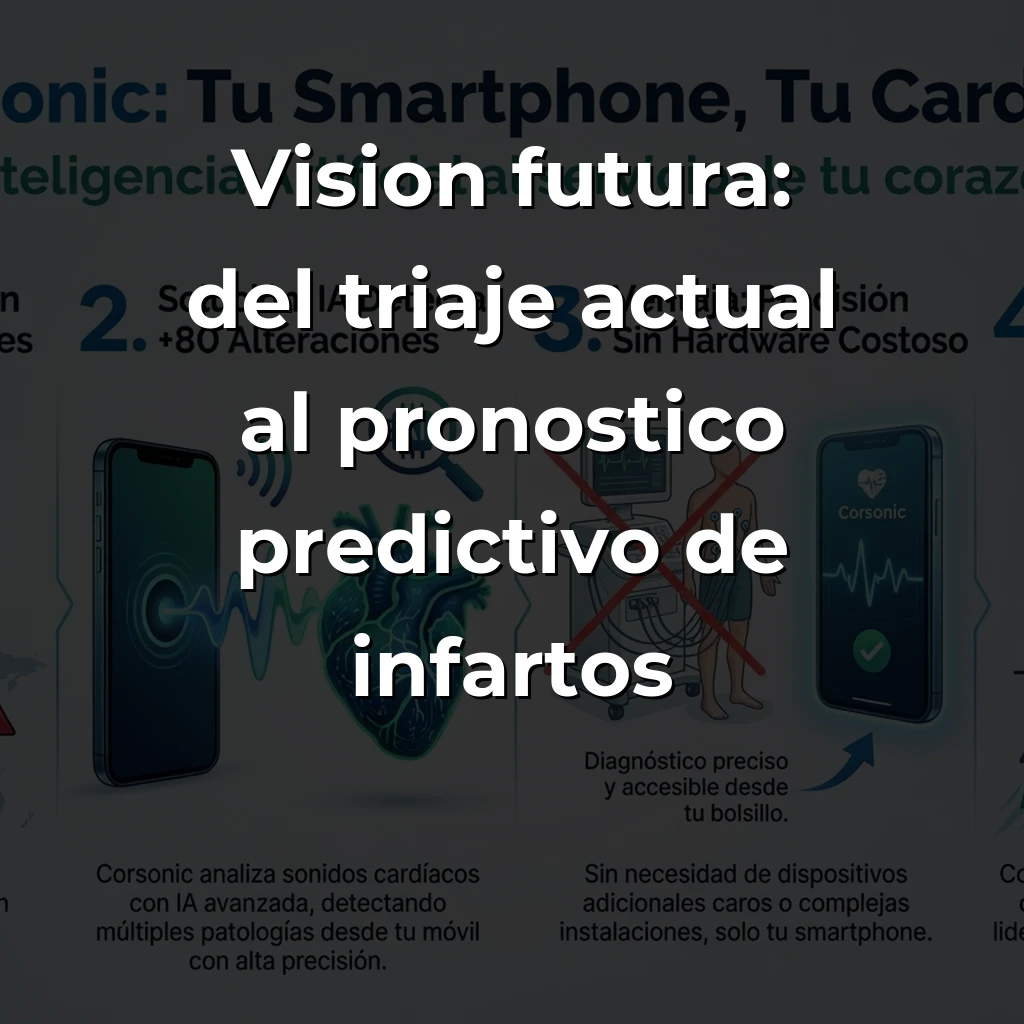Corsonic: La startup murciana que convierte tu smartphone en un cardiólogo experto con inteligencia artificial - Desde Murcia, Corsonic desarrolla IA capaz de detectar 80 patologías cardíacas con un smartphone, resolviendo un problema que mata: la espera de 30 días para diagnóstico cardiológico - Carousel Image