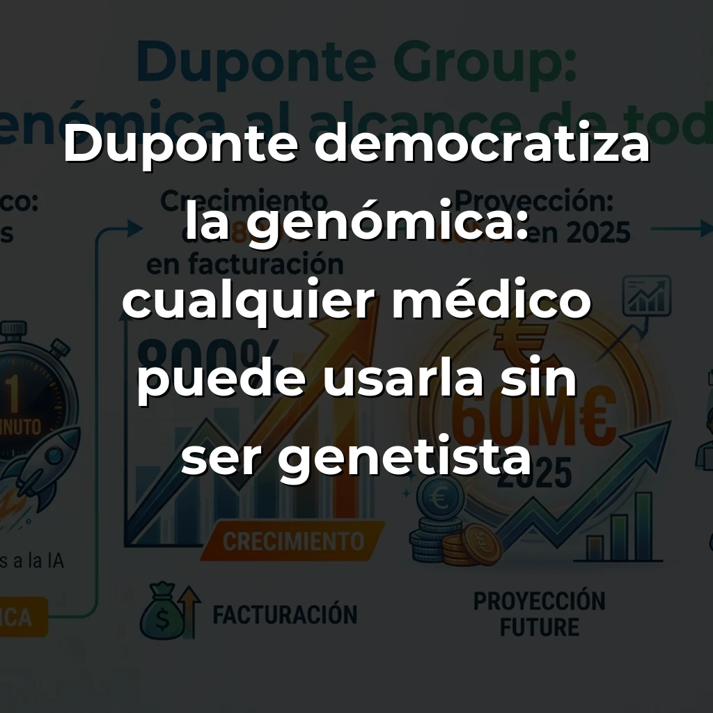 Duponte Group: La startup sevillana que democratiza la genómica clínica con IA - De cuatro semanas de análisis manual a un minuto automatizado: así está revolucionando la medicina de precisión desde Sevilla - Carousel Image