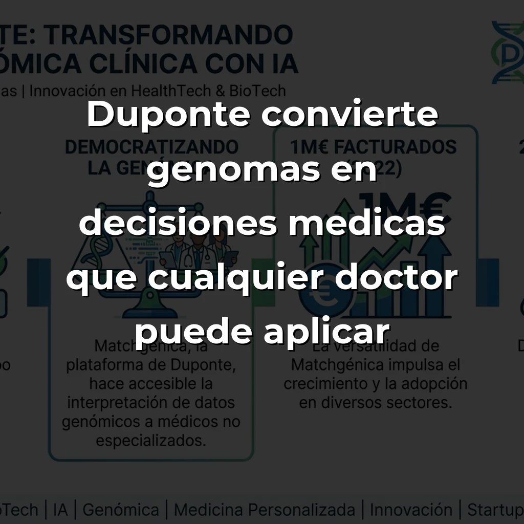 Duponte: La startup sevillana que democratiza genómica clínica con IA - Dos colombianas reducen de 500 días a cero el análisis genómico que transforma diagnósticos personalizados - Carousel Image