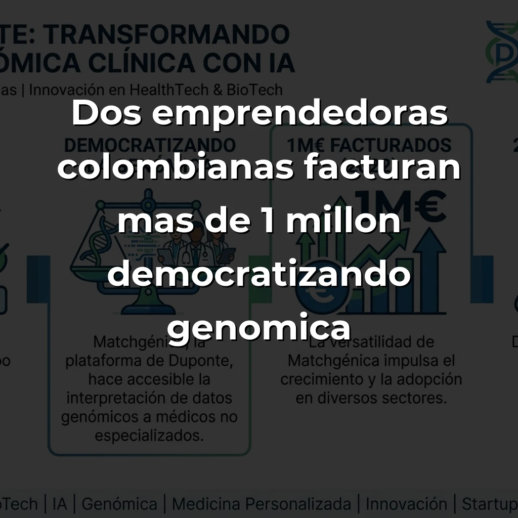 Duponte: La startup sevillana que democratiza genómica clínica con IA - Dos colombianas reducen de 500 días a cero el análisis genómico que transforma diagnósticos personalizados - Carousel Image