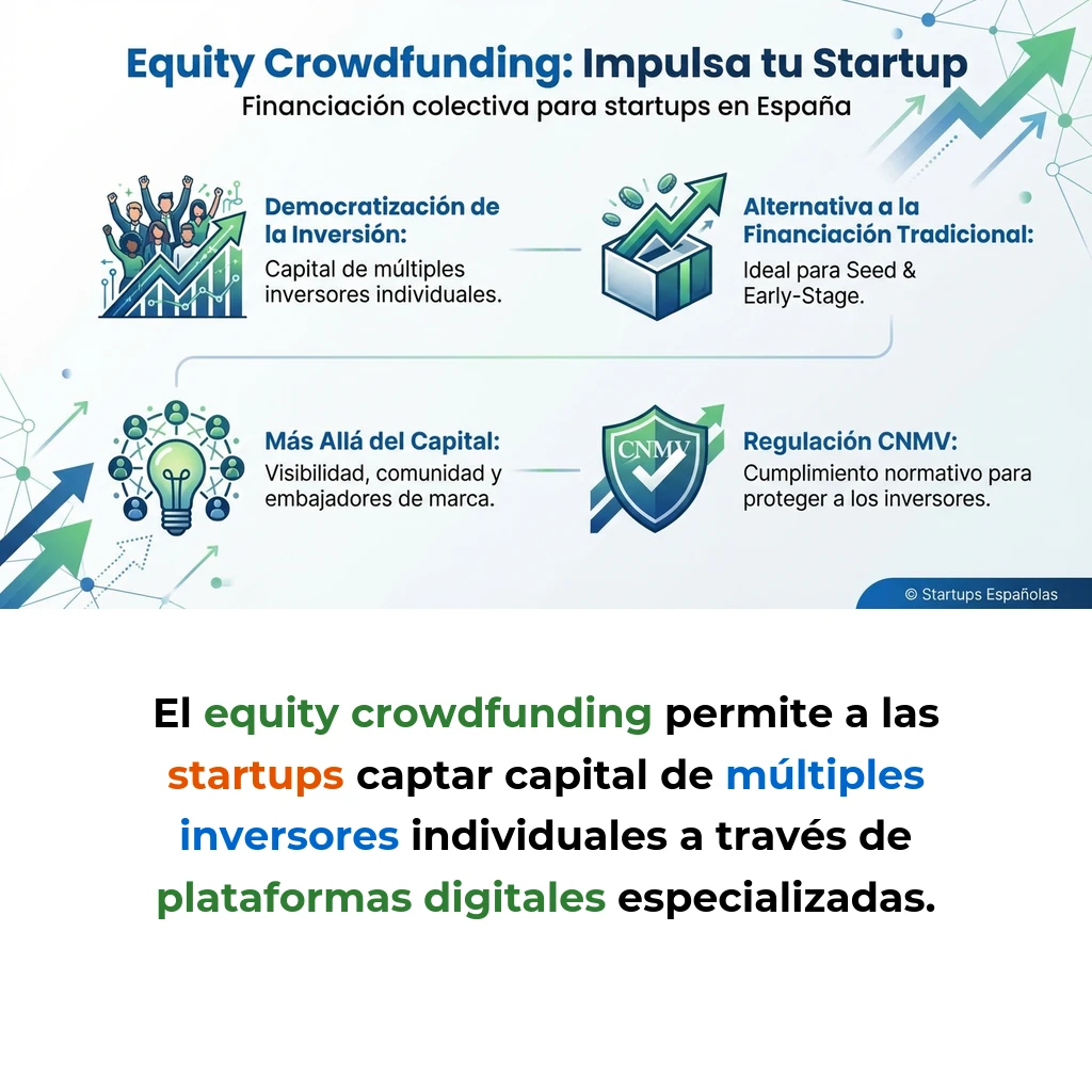 Equity Crowdfunding: Financiación Colectiva para Startups en España - Cómo las plataformas online permiten captar capital de múltiples inversores individuales - Carousel Image