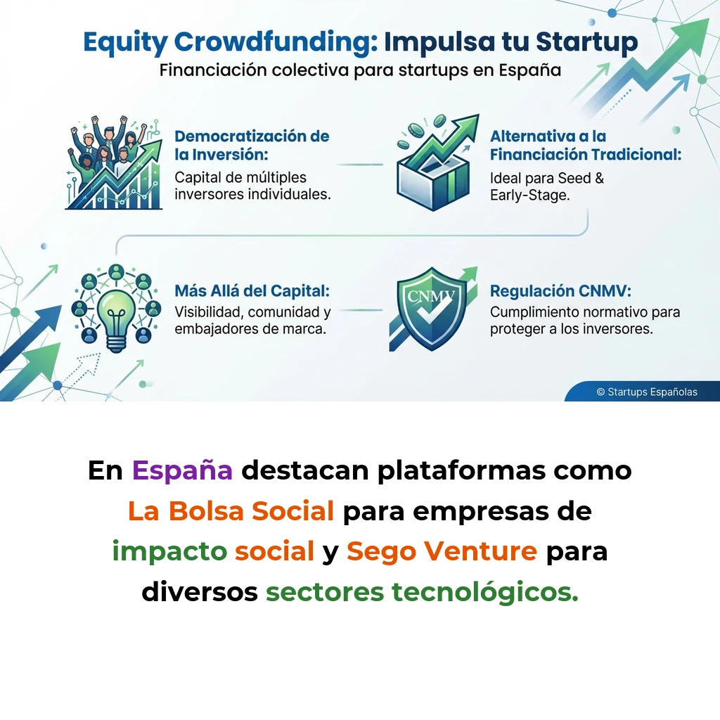 Equity Crowdfunding: Financiación Colectiva para Startups en España - Cómo las plataformas online permiten captar capital de múltiples inversores individuales - Carousel Image