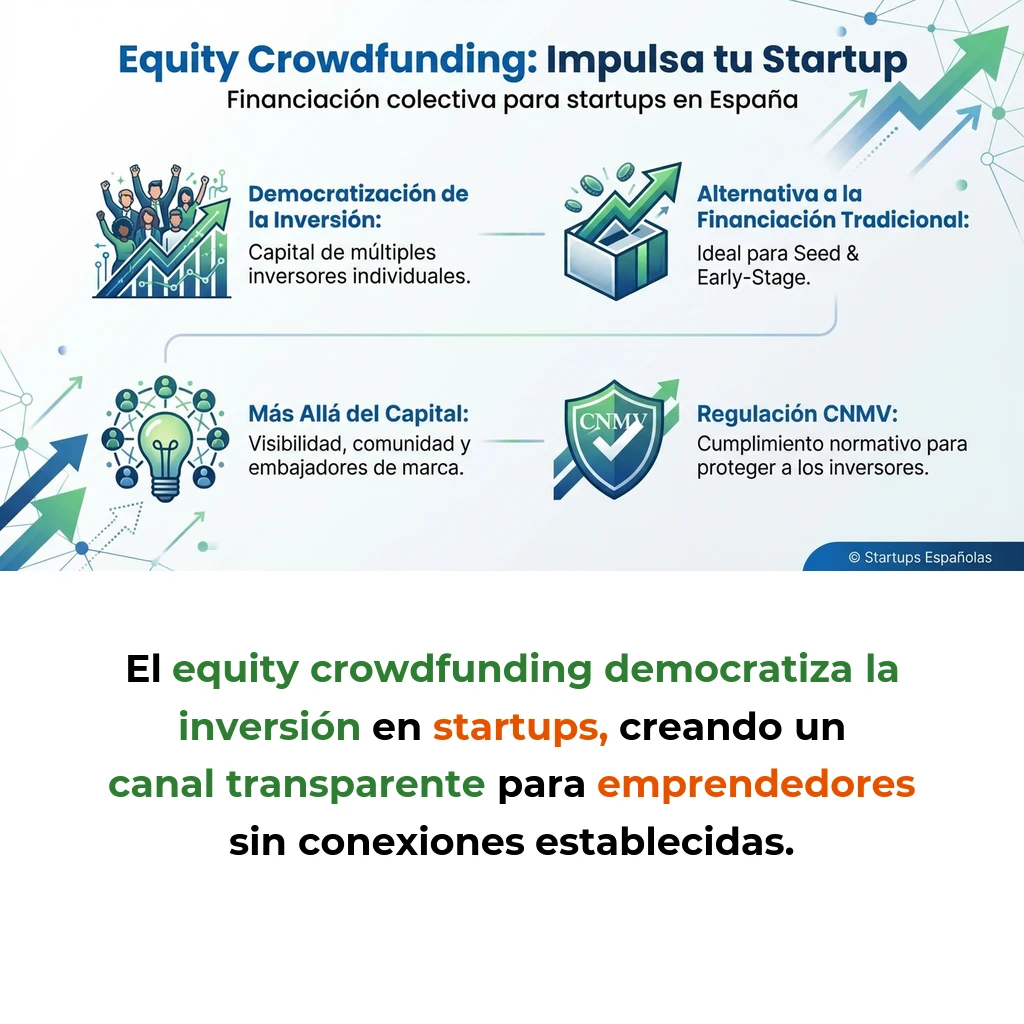 Equity Crowdfunding: Financiación Colectiva para Startups en España - Cómo las plataformas online permiten captar capital de múltiples inversores individuales - Carousel Image
