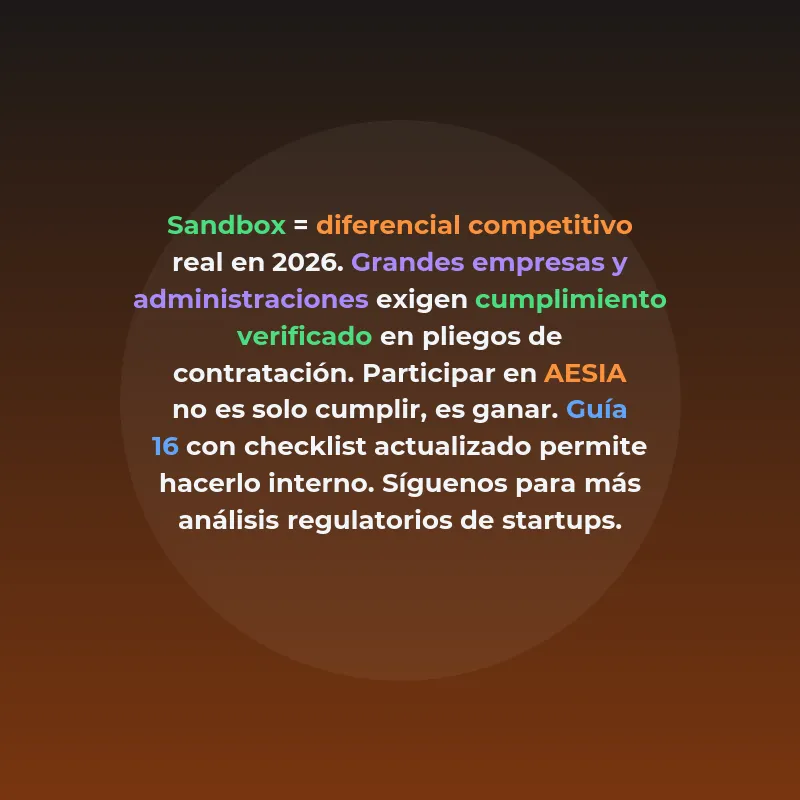 EU AI Act y startups españolas: ¿cumplir o ir al sandbox? - Análisis comparativo de las dos estrategias regulatorias disponibles para founders y equipos legales que desarrollan o integran IA en España - Carousel Image