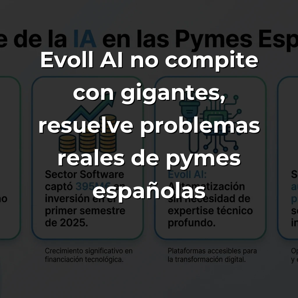 Evoll AI: La Startup Española Que Lleva la Automatización con IA a las Empresas Que Más Lo Necesitan - Mientras los gigantes lanzan modelos de IA impresionantes pero inaccesibles, esta startup española construye el puente que las pymes necesitan para automatizar procesos sin contratar ingenieros. - Carousel Image