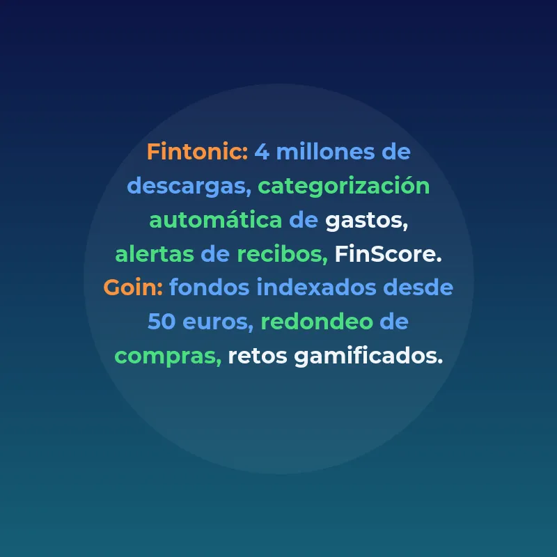 Fintonic vs Goin 2026: cuál es mejor para ahorrar en España - Dos apps españolas, dos enfoques distintos: control de gastos o ahorro automático. Te explicamos cuál encaja con tu perfil financiero. - Carousel Image
