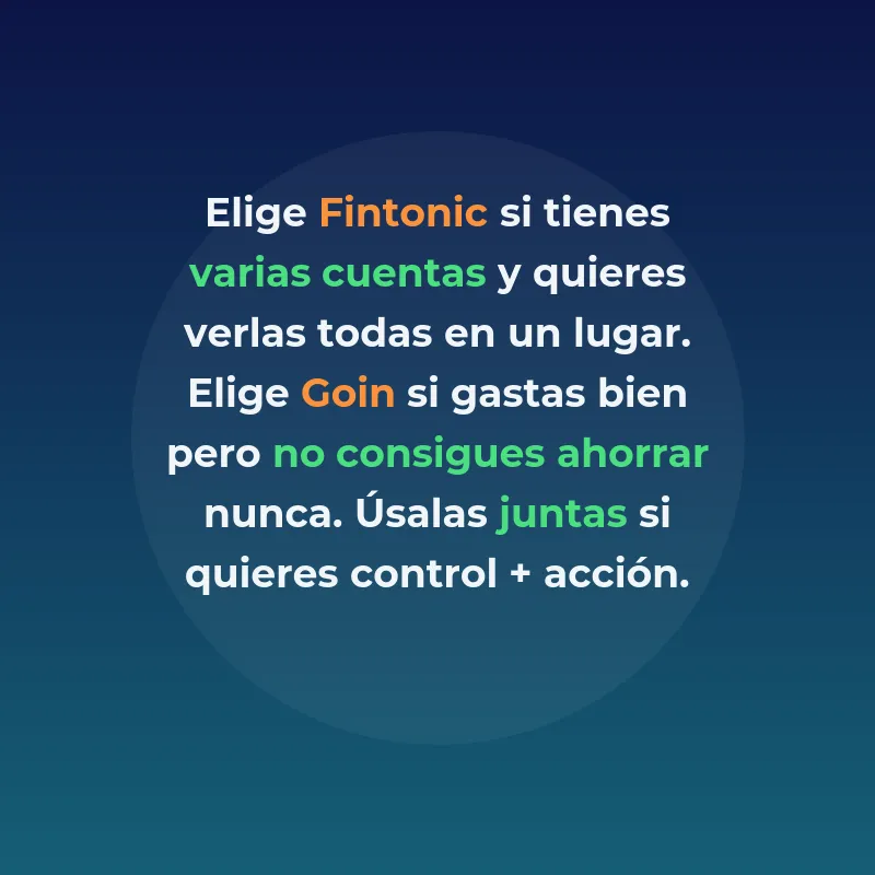 Fintonic vs Goin 2026: cuál es mejor para ahorrar en España - Dos apps españolas, dos enfoques distintos: control de gastos o ahorro automático. Te explicamos cuál encaja con tu perfil financiero. - Carousel Image