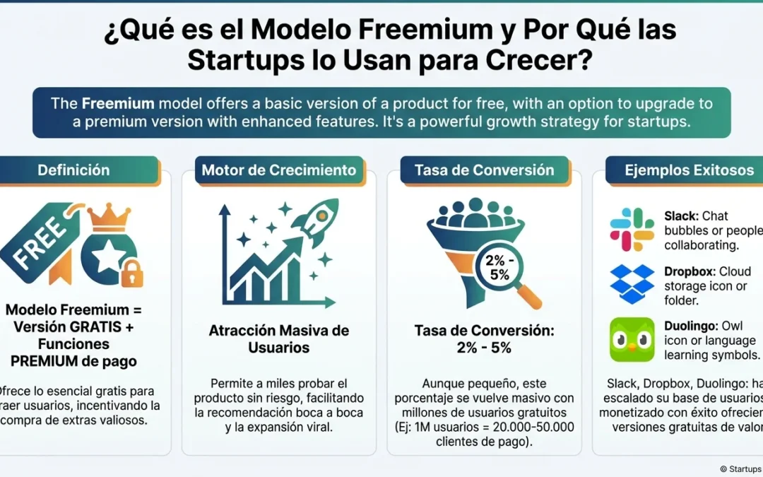 Qué es el modelo freemium y por qué las startups lo usan para crecer - modelo freemium, estrategia freemium, freemium startups, modelo de negocio gratuito, conversión freemium