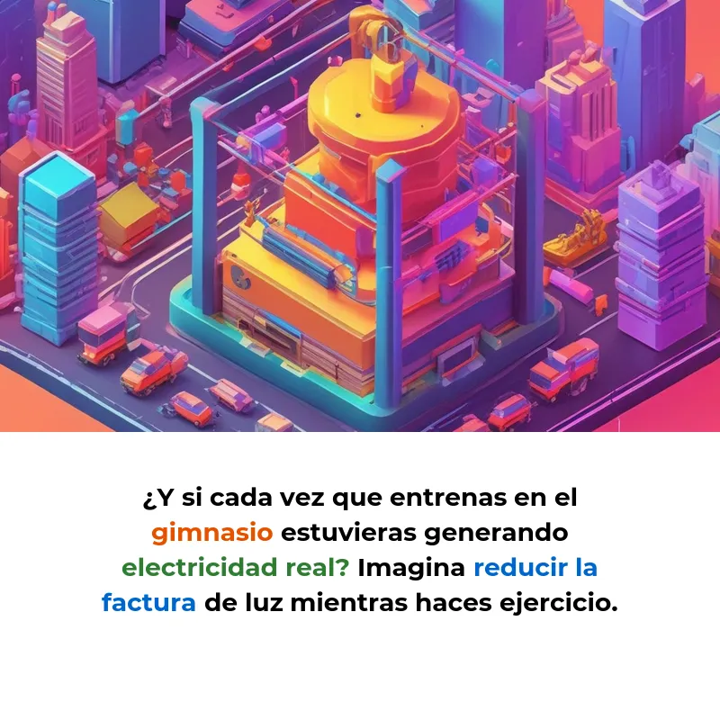 Idea de Negocio: Un gimnasio que genera electricidad mientras la gente entrena - Convertir el ejercicio diario en energía limpia que reduce costos y atrae clientes ecológicos - Carousel Image