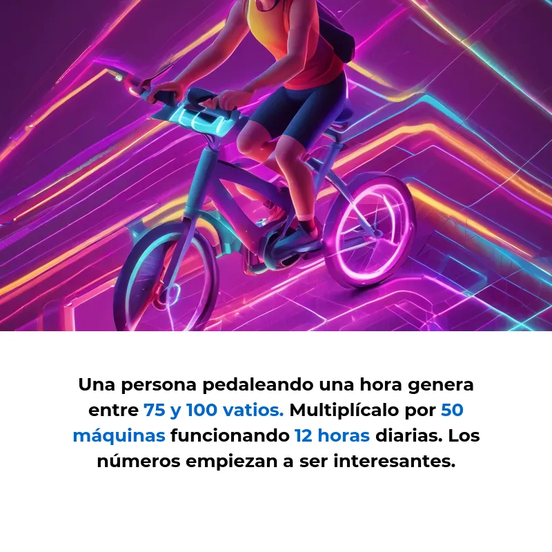 Idea de Negocio: Un gimnasio que genera electricidad mientras la gente entrena - Convertir el ejercicio diario en energía limpia que reduce costos y atrae clientes ecológicos - Carousel Image
