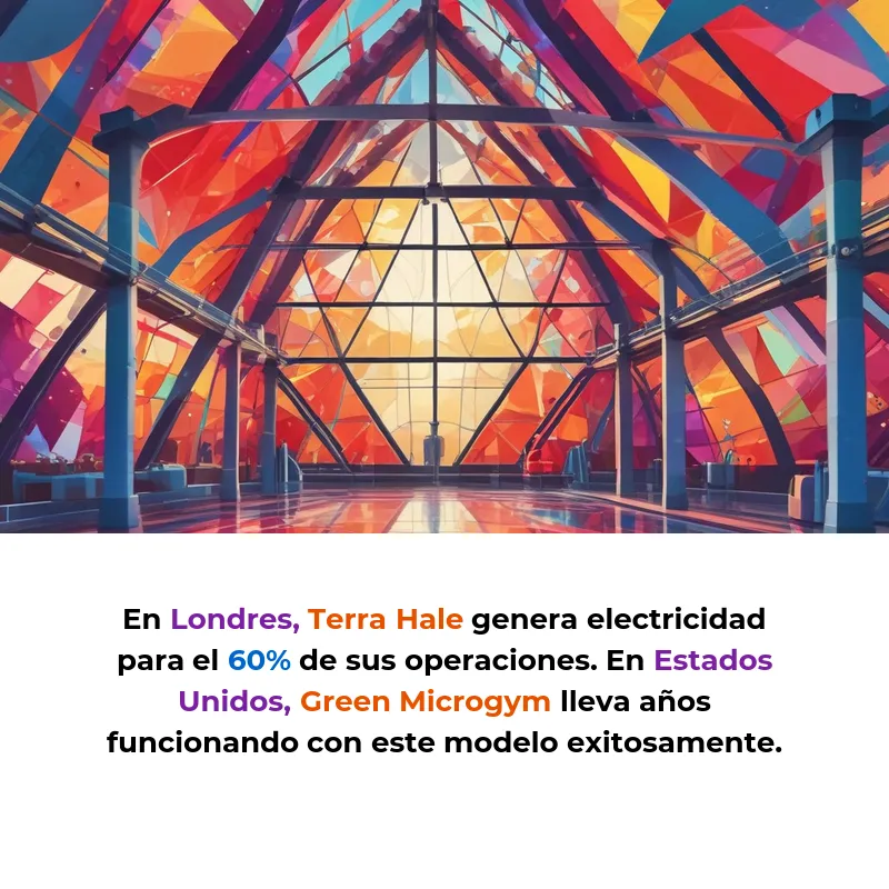 Idea de Negocio: Un gimnasio que genera electricidad mientras la gente entrena - Convertir el ejercicio diario en energía limpia que reduce costos y atrae clientes ecológicos - Carousel Image
