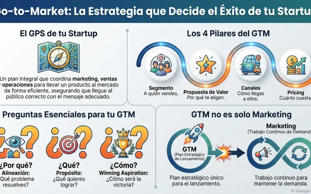 Go-to-Market (GTM): La estrategia que decide si tu startup triunfa o fracasa - go-to-market, GTM, estrategia go-to-market, lanzamiento producto startup, marketing startup, estrategia comercial, plan GTM