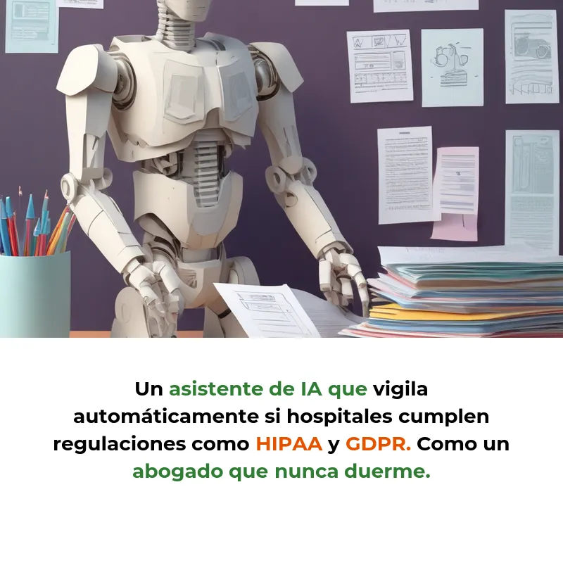 Idea de Negocio: IA que Evita Multas Millonarias a Hospitales por Incumplir Normas Médicas - Un asistente digital que vigila automáticamente el cumplimiento regulatorio en clínicas las 24 horas - Carousel Image