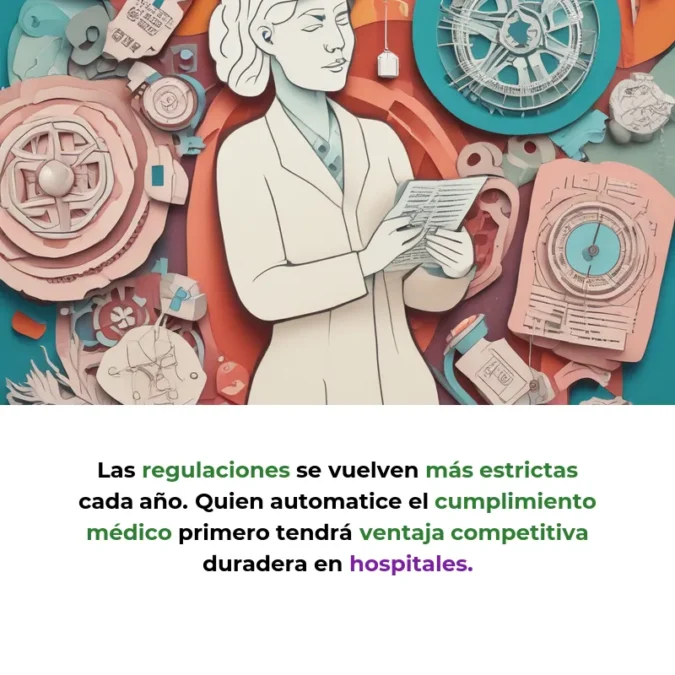 Idea de Negocio: IA que Evita Multas Millonarias a Hospitales por Incumplir Normas Médicas - Un asistente digital que vigila automáticamente el cumplimiento regulatorio en clínicas las 24 horas - Carousel Image