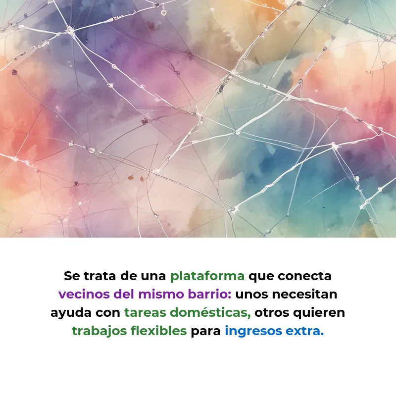 Idea de Negocio: Una app para que los vecinos se ayuden con tareas domésticas - Conectar a personas del mismo barrio para intercambiar servicios de limpieza, compras y cuidados - Carousel Image