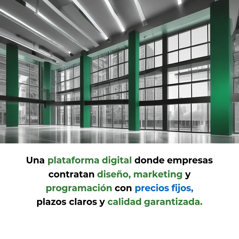 Idea de Negocio: Una plataforma que convierte servicios profesionales en productos estándar - Como pedir comida a domicilio, pero con diseñadores, programadores y expertos en marketing - Carousel Image