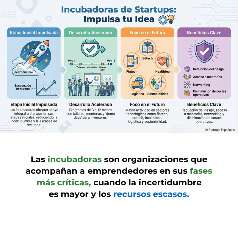 Incubadoras de startups: qué son y cómo funcionan estos programas de apoyo - Organizaciones que acompañan a emprendedores en las fases iniciales del proyecto - Carousel Image