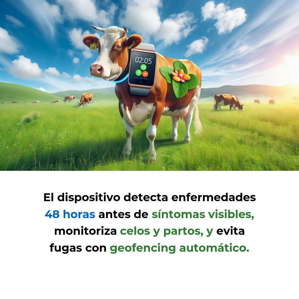 Innogando: El Smartwatch Gallego que Está Revolucionando la Ganadería Española - Esta startup de Galicia ha creado un collar inteligente que detecta enfermedades en vacas 48 horas antes que el ojo humano - Carousel Image