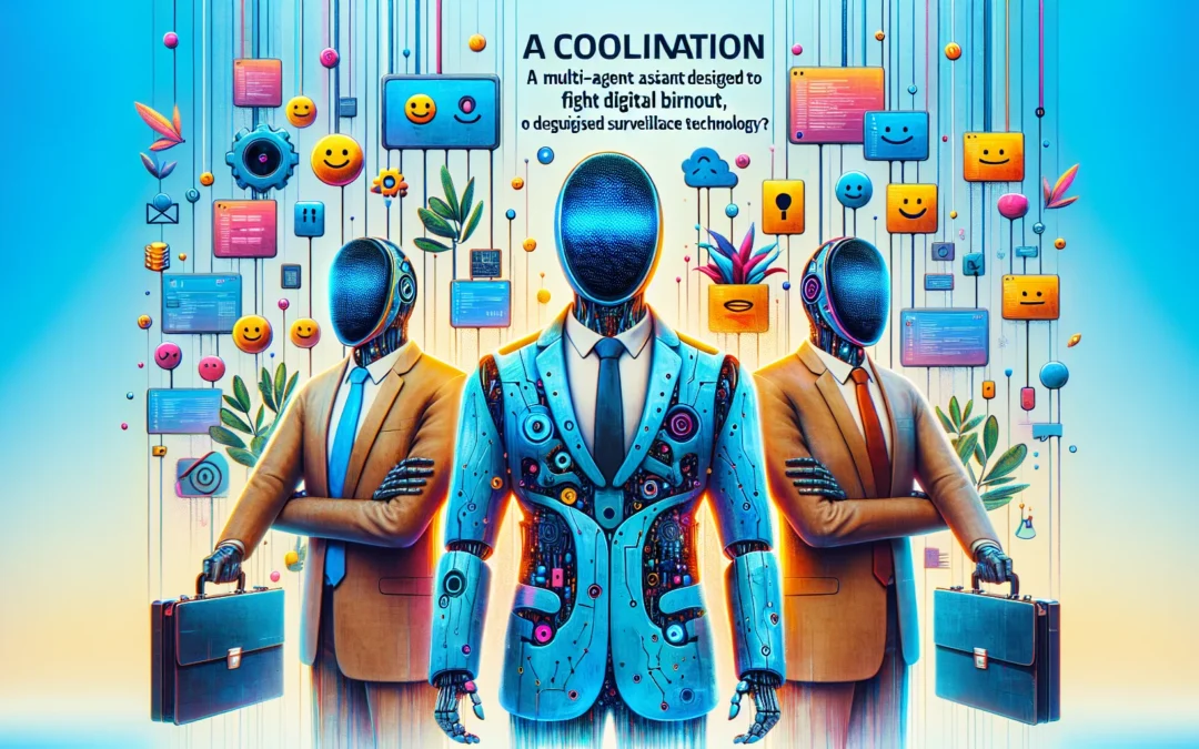 Idea de AI Agent: Asistente Multi-Agente para Combatir el Burnout Digital en Empresas - asistente multi-agente, bienestar digital empresarial, IA para RRHH, prevención burnout, análisis predictivo estrés, trabajo remoto, employee wellness tech, integración herramientas productividad
