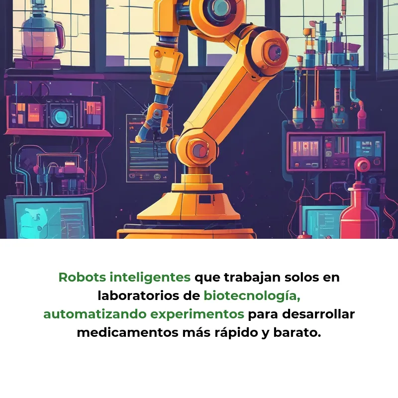Idea SaaS: Robots con IA para automatizar laboratorios y crear medicamentos más rápido - Agentes autónomos que reducen el desarrollo farmacéutico de 15 años a 3-5 años - Carousel Image