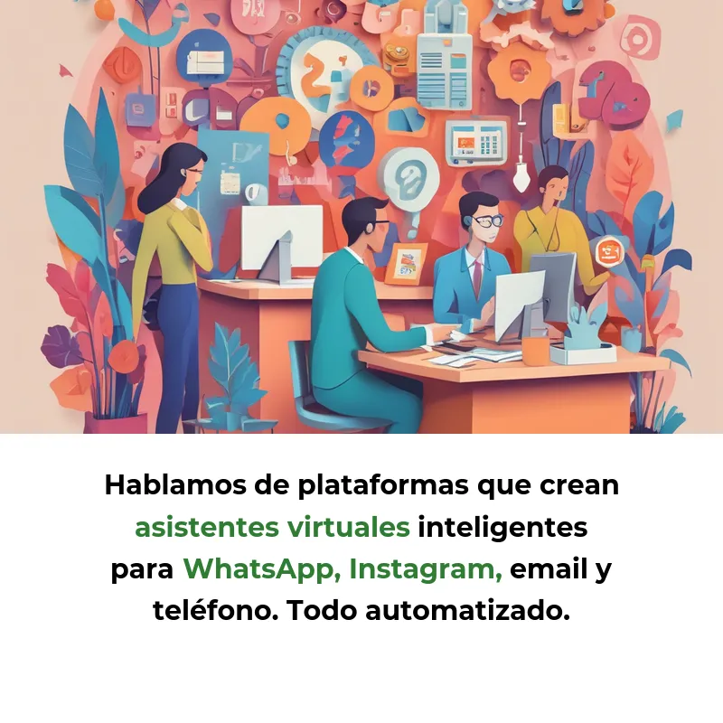 Idea SaaS: Agentes IA para Soporte al Cliente 24/7 sin Equipos Grandes - Robots conversacionales inteligentes que atienden clientes por WhatsApp, Instagram y más canales automáticamente - Carousel Image